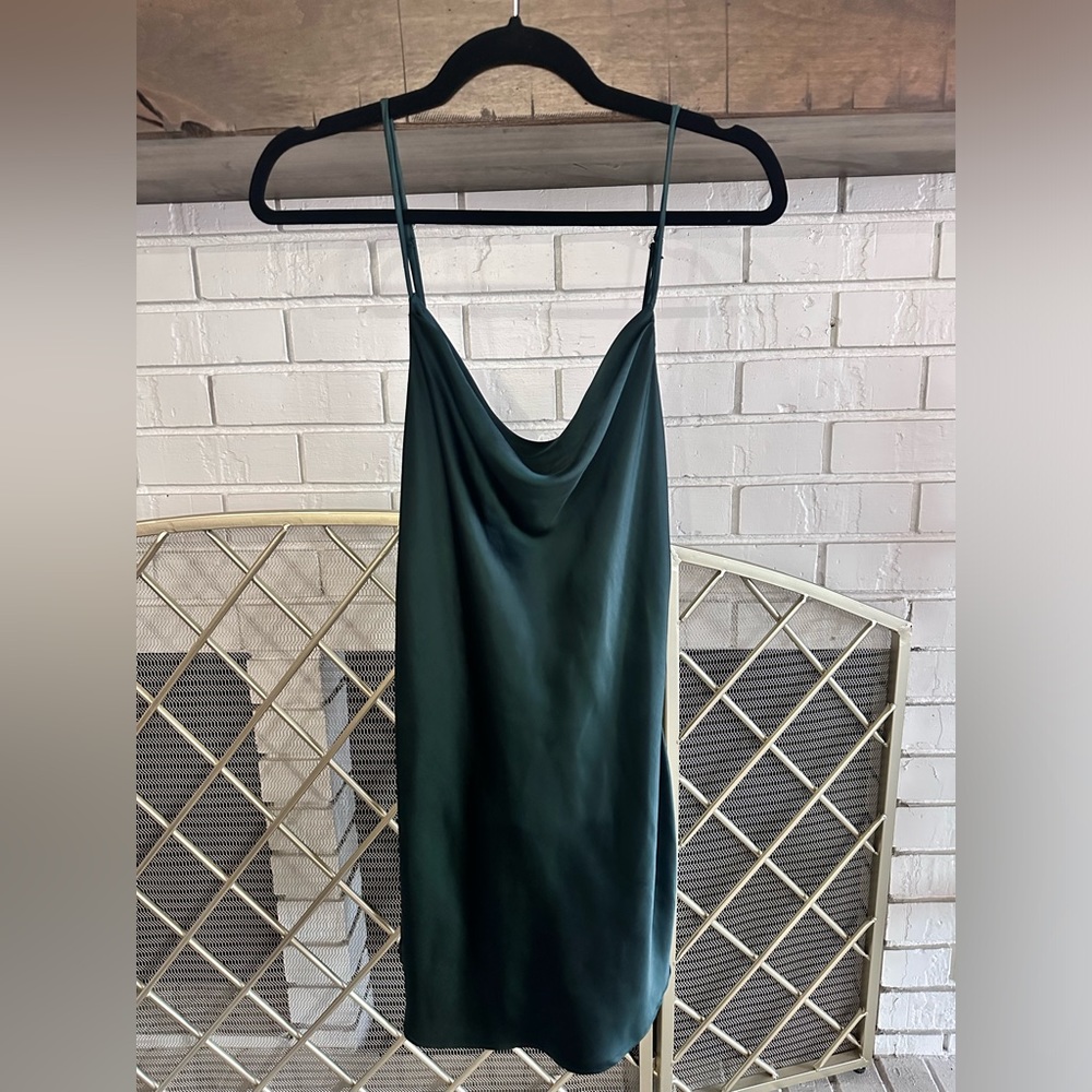 Green cocktail dress